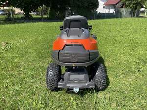 Tondeuse autoportée Orange à transmission intégrale, à essence, avec siège et roues pivotantes, tondeuse professionnelle pour jardin - Product Image 6