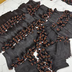 ผมต่อแบบเวอร์จินแท้จากผู้บริจาคคนเดียว สีดำธรรมชาติ เกรดเรมี่ แบบตรง ไม่ผ่านการดัดแปลง  ถักสองชั้น น้ำหนัก 100 กรัม สำหรับขายส่ง - Product Image 2