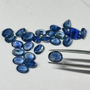 พลอยไพลินสีน้ำเงินธรรมชาติ รูปทรงวงรี เจียระไนเหลี่ยม สำหรับทำเครื่องประดับ คุณภาพเยี่ยม ได้รับการรับรอง ขนาด 2x4 มม. ถึง 8x10 มม. - Product Image 4