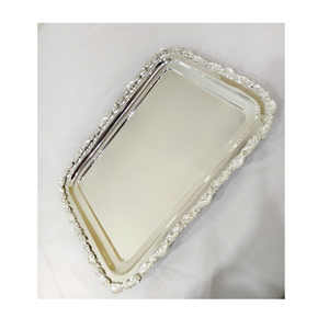 Bandeja de servicio de exhibición de comida de mesa para restaurante hecha de aluminio bien pulido suministros de Hotel bandeja de servicio decorativa personalizada - Product Image 6