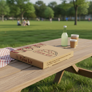 Caja de Pizza Corrugada de Papel Kraft Ecológico de Alta Calidad para Entrega de Pizza Caliente, Resistente al Aceite y Apta para Microondas - Product Image 6