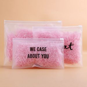 Reusable Custom Logo Printed Frosted PVC <b>Zip</b> Lock <b>Bag</b> Waterproof Matte Plastic Packaging Pouch for Clothing Apparel - Product Image 5