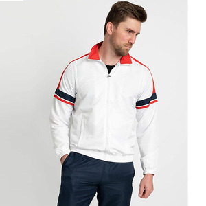 Survêtement en coton et polyester pour hommes, manches longues, logo et design personnalisés, service OEM, prix de gros, vêtements décontractés, col montant - Product Image 5