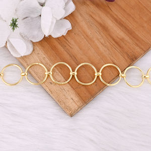 Simple Plain <b>Brass</b> Jewelry Handmade <b>Necklace</b> Solid <b>Brass</b> Gold Plated <b>Necklace</b> Women Jewelry <b>Necklace</b> For Wedding Anniversary - Product Image 3