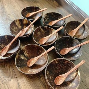 Premium Quality Handmade Engraved <b>Coconut</b> <b>Shell</b> Bowls Natural Bamboo <b>Coconut</b> Bowls Wholesale Export from Vietnam - Product Image 6