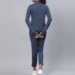 Ropa deportiva de Invierno para mujer de alta calidad, chándal de lona informal con patrón sólido hasta la rodilla para correr - Product Image 4