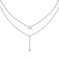 Collier en or 10K 14K 18K personnalisé avec diamant de laboratoire taille radiant 1,72 ct pour femme, certifié IGI, bijoux tendance pour soirée, vente en gros