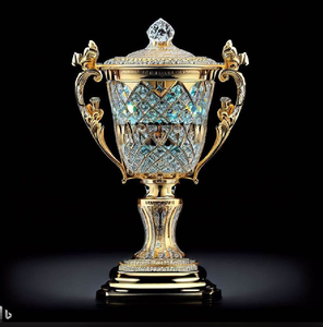 Sleek crystal flame award with golden accents for top honors. Elegant awards available at wholesale prices. - Product Image 4