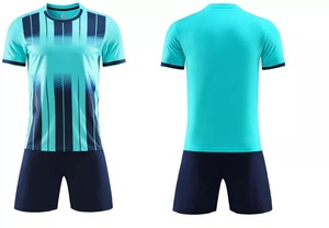 Vente chaude plaine Football maillots ensemble Logo personnalisé mode Football chemises 100% Polyester confortable Football uniforme porter - Product Image 5