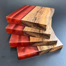 Regalo de Inauguración para Casa Nueva o Apartamento, Posavasos Creativos de Resina y Madera, Estilo Moderno, Madera y Resina Epoxi, stone.coasters - Product Image 4