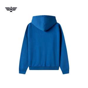 Venta al por mayor de la fábrica personalizada 100% algodón polar Sudadera con capucha cremallera de gran tamaño ropa de calle de alta calidad ropa de invierno con capucha teñido liso - Product Image 2