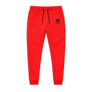 Ensemble de survêtement pour homme, veste à capuche zippée et pantalon de jogging en polaire technique, rouge, vêtements de sport pour l'entraînement - Product Image 5