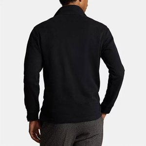 Professionnel de haute qualité hommes grande taille quart de fermeture éclair logo personnalisé impression haut couleur unie Technique prix de gros - Product Image 2