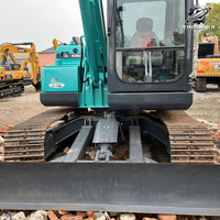 Excavatrice sur chenilles Kobelco SK75-8, 7,5 tonnes, compacte, hydraulique, d'occasion, pour travaux de construction, aménagement paysager et terrassement