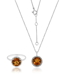 Bonne qualité 925 argent sterling aigue-marine zircon multi pierres précieuses anneau pendentif collier ensemble - Product Image 3