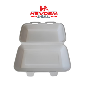 Contenedor de Alimentos Desechable Ecológico de PVC Rectangular con Tapa para Restaurante, Comida para Llevar, Picnic, Fiesta, 200 Piezas - Product Image 1