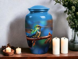Urnes colibri bleu pour cendres adultes urnes funéraires pour papa grande urne pour homme femme urne funéraire pour cendres hommes femmes taille personnalisée - Product Image 6