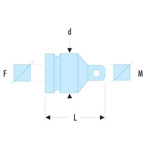 Accesorios y Piezas para Herramientas Neumáticas Facom, Acoplador de Impacto de 3/4'' a 1/2'' - Product Image 2