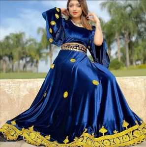 เดรสชาวอัฟกานิสถานวินเทจแบบดั้งเดิมสไตล์เรียบง่ายผ้าชีฟองระบายอากาศได้แขนยาวปักลายอินเทรนด์รายละเอียดทางวัฒนธรรม - Product Image 1