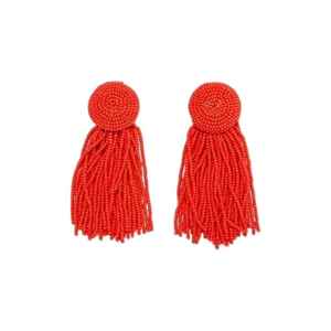 Pendientes de gota florales bohemios hechos a mano con cuentas de semillas Color personalizado de moda último diseño - Product Image 3