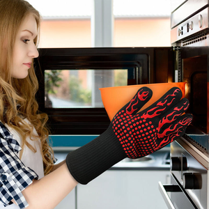 Silicone Hand Gloves for Cooking Extreme Heat Resistant Silicone <strong>BBQ</strong> - Product Image 5