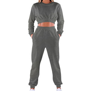 Sweat-shirt à capuche pour femme, personnalisable en OEM, décontracté, à épaules tombantes, coupe courte - Product Image 1