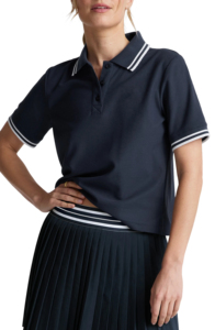 New fashionable 100% cotton womens polo 230 GSM Custom screen printed logo breathable slim fit 3 button womens polo shirt - Product Image 5