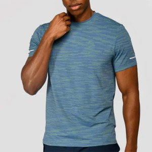 Logotipo personalizado 100% algodón slim fit tamaño manga corta cuello redondo cuello sólido liso Jersey camiseta para hombres - Product Image 1