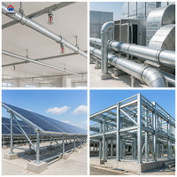 Tuyau en acier galvanisé, tuyau de distribution d'huile, pliage à chaud, revêtement en zinc par immersion à chaud, DN15-DN200, 6m, ISO 9001, CE, tuyau en acier soudé