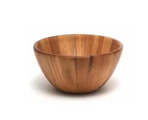 Cuencos de madera ecológicos, ensaladera para servir comida, ensalada, mezcla de frutas y sopa con pegatina al mejor precio - Product Image 3