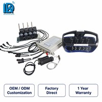 Télécommande de grue sans fil automatique étanche, contrôleur radio proportionnel à 4 boutons, 500M, 12V/24V, piles AAA