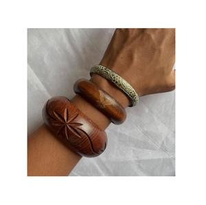 Export Ready Waterproof Solid Wood Bangles Jewelry Handcrafted Traditional Women Ethnic Accessories Collection Customizable - Product Image 1