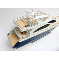 AZIMUT-Barco de velocidad moderno europeo de Acacia, yate náutico de madera de alta calidad hecho a mano para decoración, técnica pintada, 82