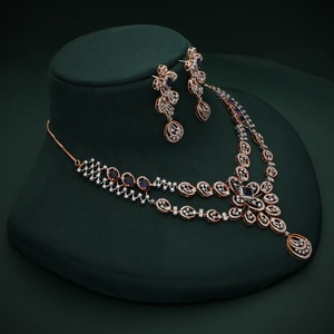 Collier statement en or 14 carats plaqué diamant de culture en gros pour femmes, bijoux de fête, CVD, fin, personnalisé - Product Image 2