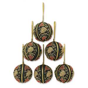 Zari Ornements de fête de luxe modernes cousus à la main pour la décoration de la maison pour Diwali Noël Pâques - Product Image 5