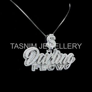Colgante de Plata 925 con Baño de Oro de 10K y Moissanita VVS con Certificación GIA, Estilo Hip Hop Cristiano, Personalizado al por Mayor - Product Image 6