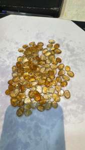 Quartz rutile doré naturel de qualité supérieure Pierres précieuses à dos plat à facettes en vrac Pierres précieuses jaunes à coupe ovale de qualité supérieure - Product Image 5