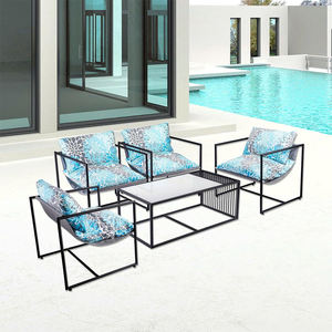 Chaise d'appoint à cadre métallique pour usage intérieur et extérieur, patio, jardin, balcon, salon - Product Image 2