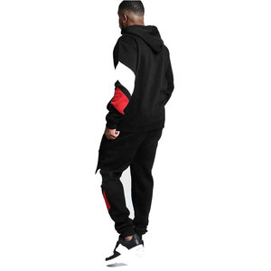 Deux pièces survêtement à capuche pour hommes 100% coton Sport Jogging ensemble veste confortable pantalons de survêtement équipe survêtement pour la saison d'automne - Product Image 2