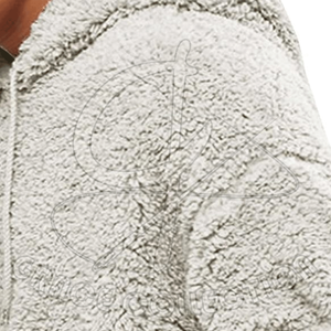 Sudadera CON CAPUCHA DE Sherpa para hombre, informal, suelta, 100%, tela de lana, piel sintética, personalizable, temporada de invierno con cuello con capucha, patrón sólido - Product Image 3