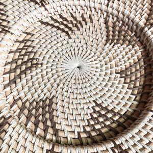 Unique Design Handmade Serving Tablemat <b>White</b> Ivy Rattan Wicker Charger Plate Wholesale Price - Product Image 5