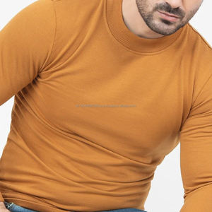 Nuevo estilo logotipo personalizado impresión hombres peso pesado francés Terry sudadera al por mayor logotipo personalizado hombres cuello redondo sudaderas - Product Image 4