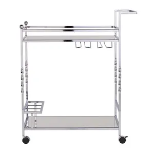 Chariot de bar de luxe en céramique de style américain, écologique, fait main, avec cadre robuste, pour la décoration intérieure et le service traiteur - Product Image 4
