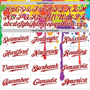 Conception de motifs 3D personnalisés Encre brillante colorée éclabousse le maillot de baseball authentique - Product Image 4