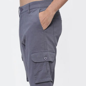 กางเกงคาร์โก้สีเทา น้ำหนักเบา ระบายอากาศดี มีหกกระเป๋า สำหรับผู้ชาย รับสกรีนโลโก้ เอวกลาง สไตล์ลำลอง คุณภาพสูง กางเกงอเนกประสงค์สำหรับกิจกรรมกลางแจ้ง - Product Image 5