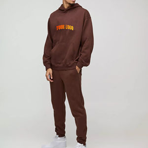 Top vente qualité supérieure 100% coton hiver Streetwear Sweat Jogger survêtement empilé deux pièces survêtement pour hommes - Product Image 4