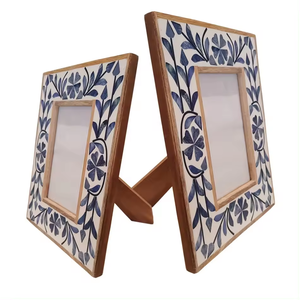 Dernier cadre photo incrusté d'os de haute qualité pour la maison et les photos de famille à vendre cadre photo personnalisé au design fait main - Product Image 1