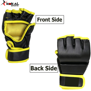 KOKAL SPORTS-guantes de entrenamiento para hombre, ropa deportiva de Color sólido, amarillo y negro, superventas, MMA, 2022 - Product Image 6
