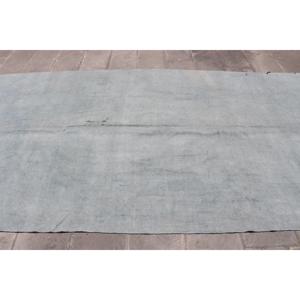 Alfombra Turca Grande, Alfombra Vintage de 5.6x11.1 pies, Alfombra Azul de Lana Marroquí - Product Image 4