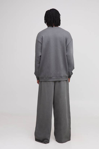 Top Deal 370gsm/430grams Unisex Custom Printed Crew Neck Sweatshirts Winter Plain Dyed Fleece Knitted Cotton Polyester Wholesale - Product Image 5